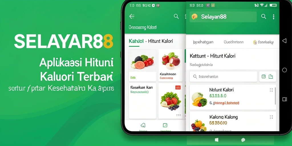 Tampilan antarmuka aplikasi SELAYAR88 untuk hitung kalori yang intuitif.