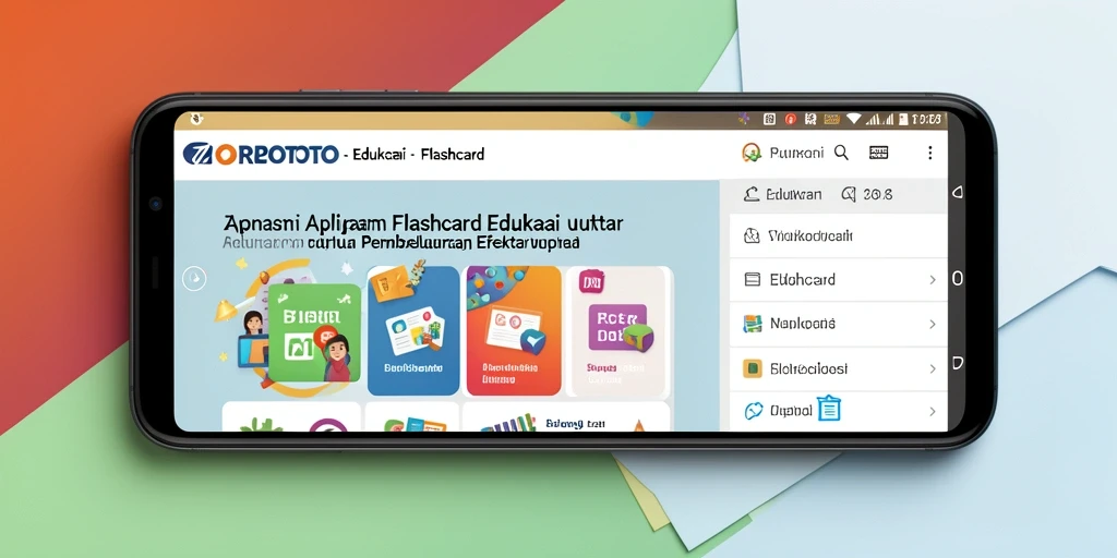 Antarmuka aplikasi ZOROTOTO dengan tampilan flashcard yang menarik