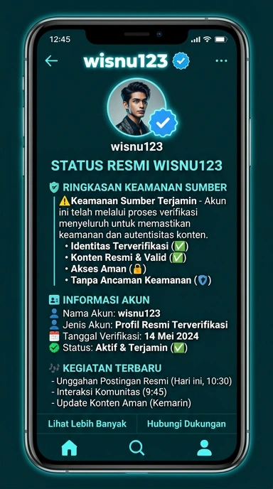 Tampilan kanal resmi wisnu123